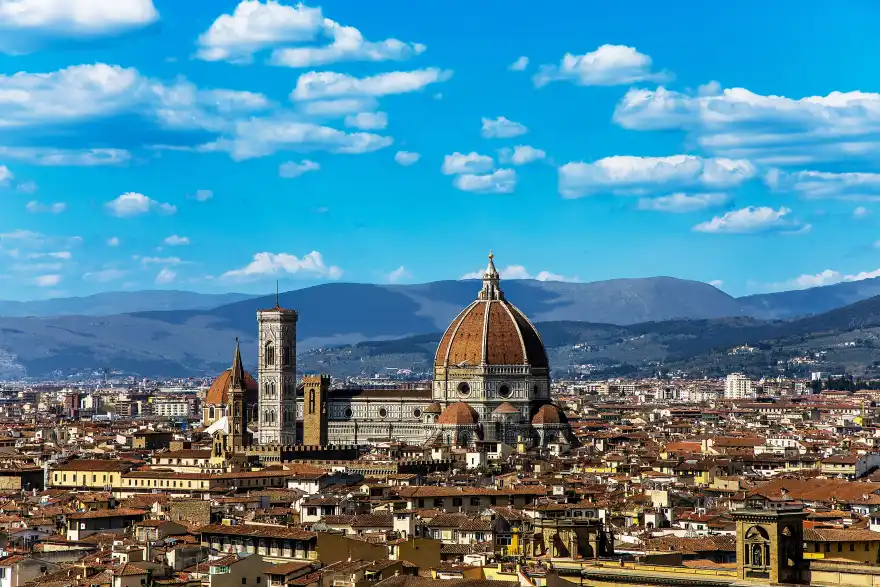 Florence — the Duomo and Tuscan hills