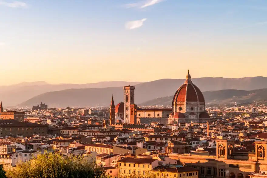 Florence skyline at golden hour