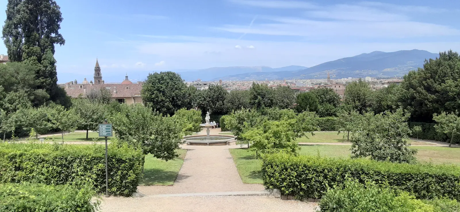 A tree-lined avenue in the Boboli Gardens