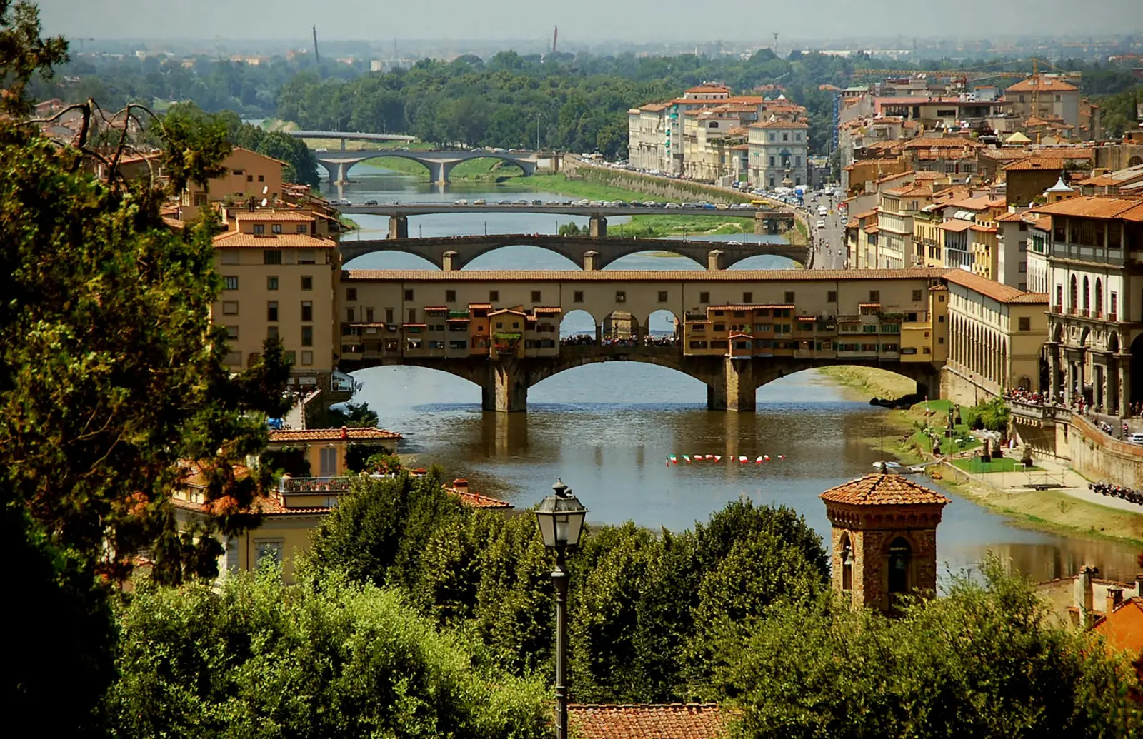The Ponte Vecchio over the Arno river